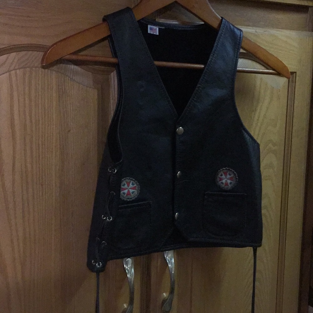 Little girls leather jacket